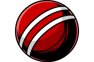 Cricket Ball Graphic Logo Design, an Illustration by HitToon
