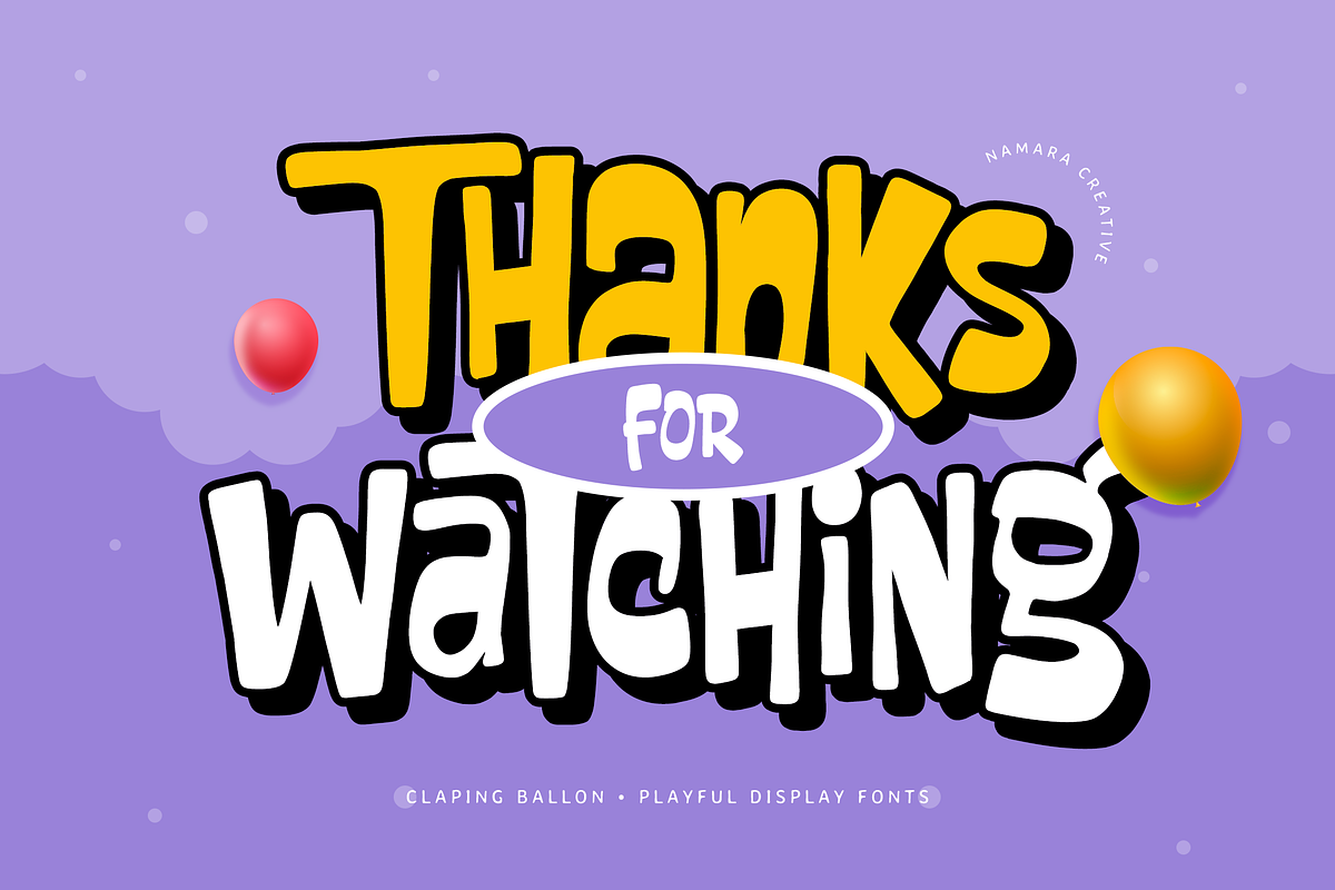 Claping Ballon - Playful Display, a Font by Namara Creative Studio (Photo 11 of 11)