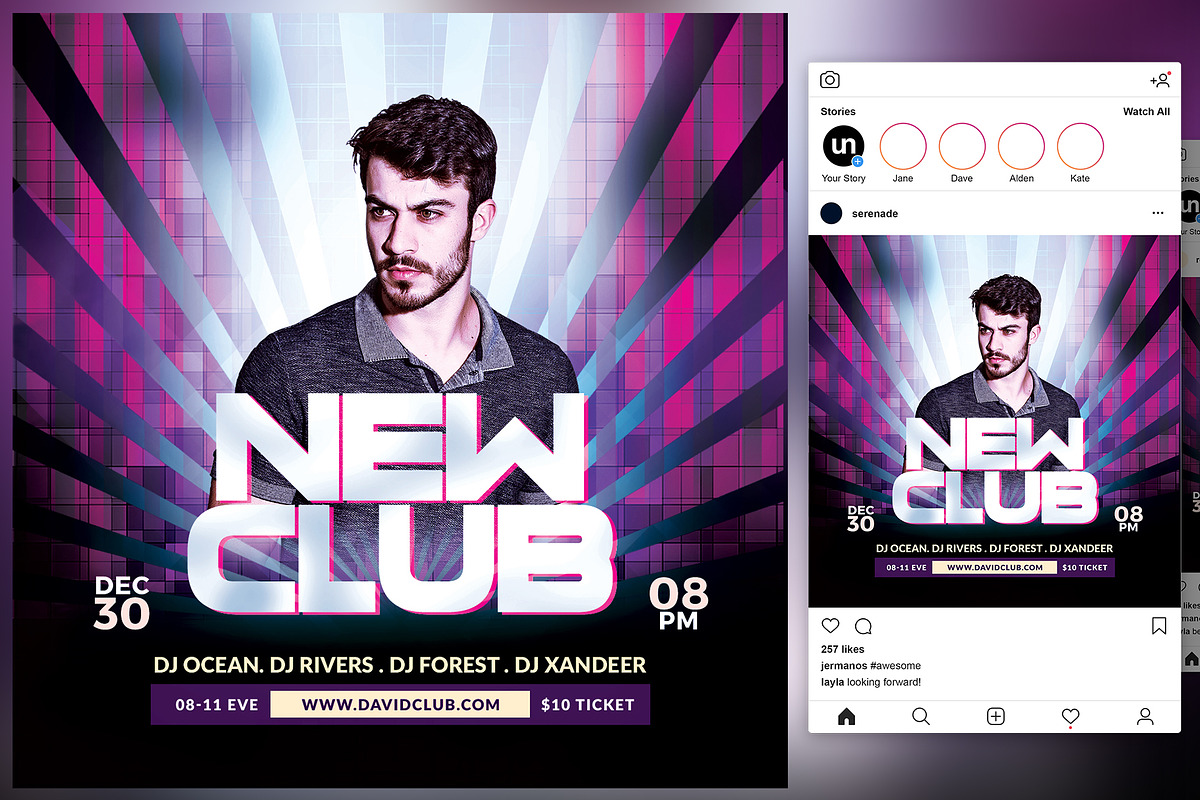 New Club Flyer, a Flyer Template by KiraYamato Design Studio