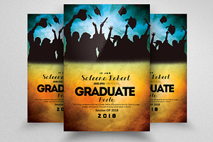 Graduation Party Flyer Template, a Flyer Template by Design Up