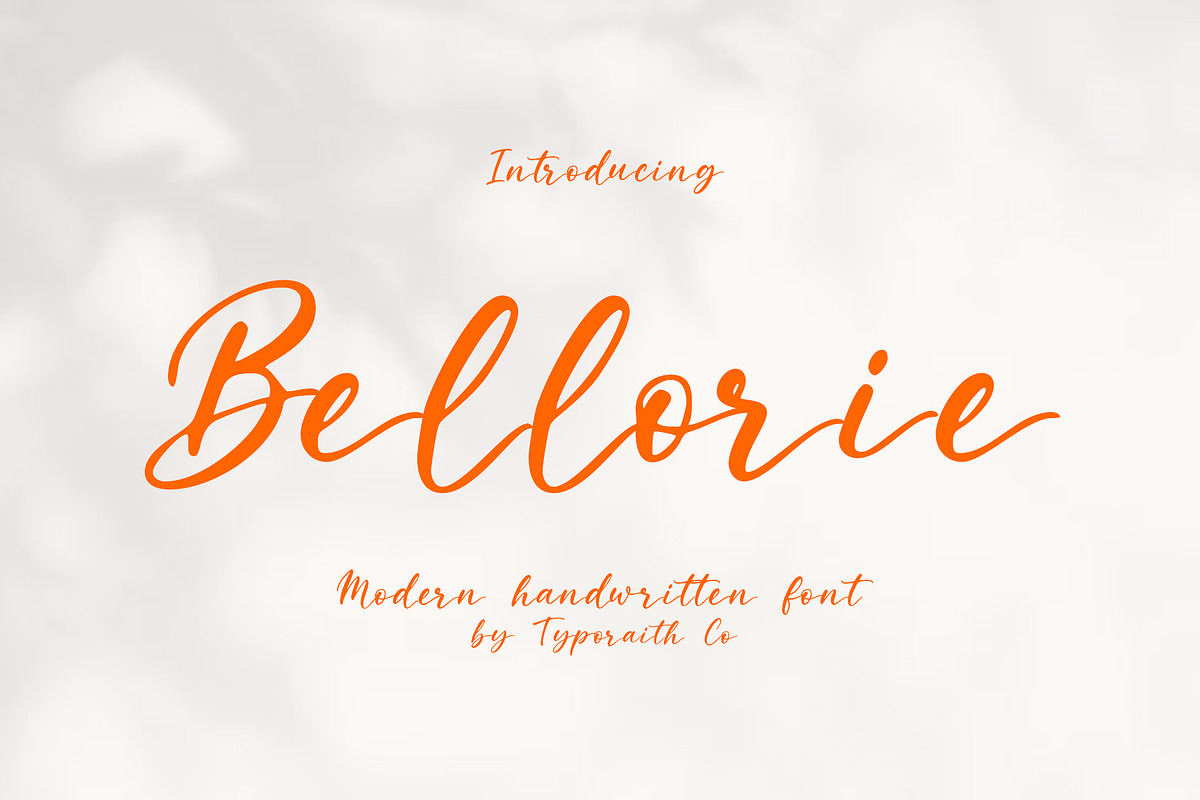 Bellorie | Modern Handwritten Font, a Handwritten Font by Typoraith Co (Photo 1 of 11)