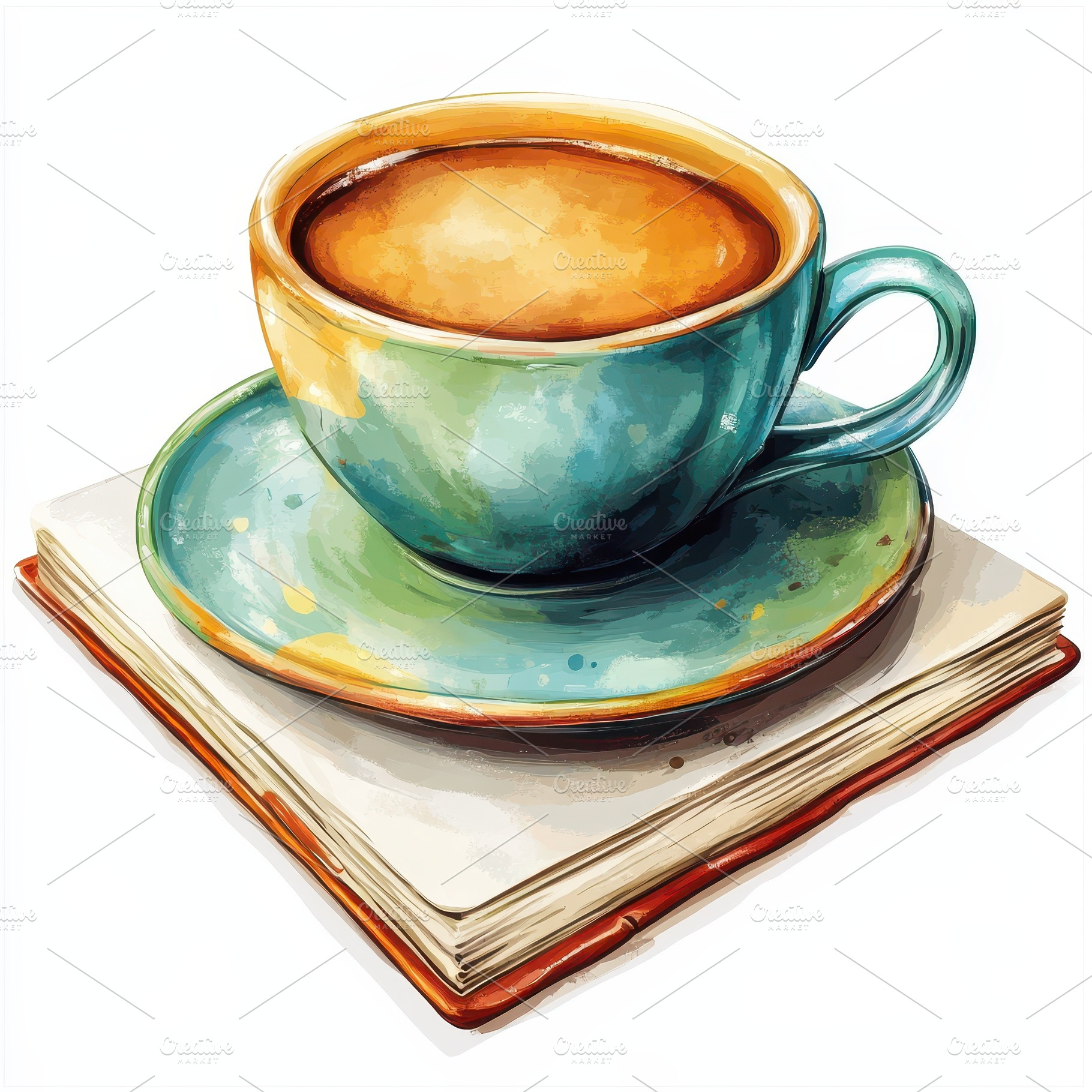 A cup of coffee on an open book cozy, a Food & Drink Photo by Pixeness Studio