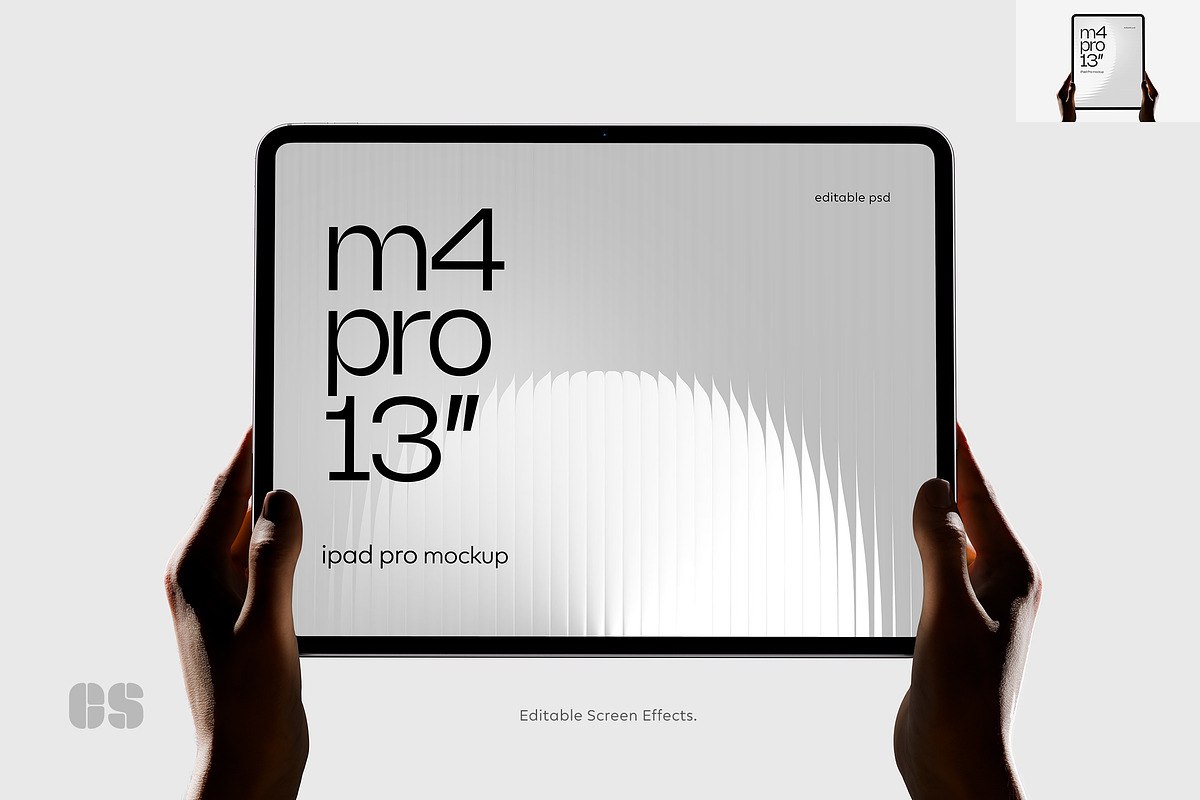 iPad Mockup Landscape Holding Set, an iPad Mockup by Croma Studio (Photo 1 of 5)