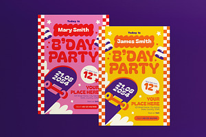 Yellow Pop Art Birthday Invitation, an Invitation Template by graphicook