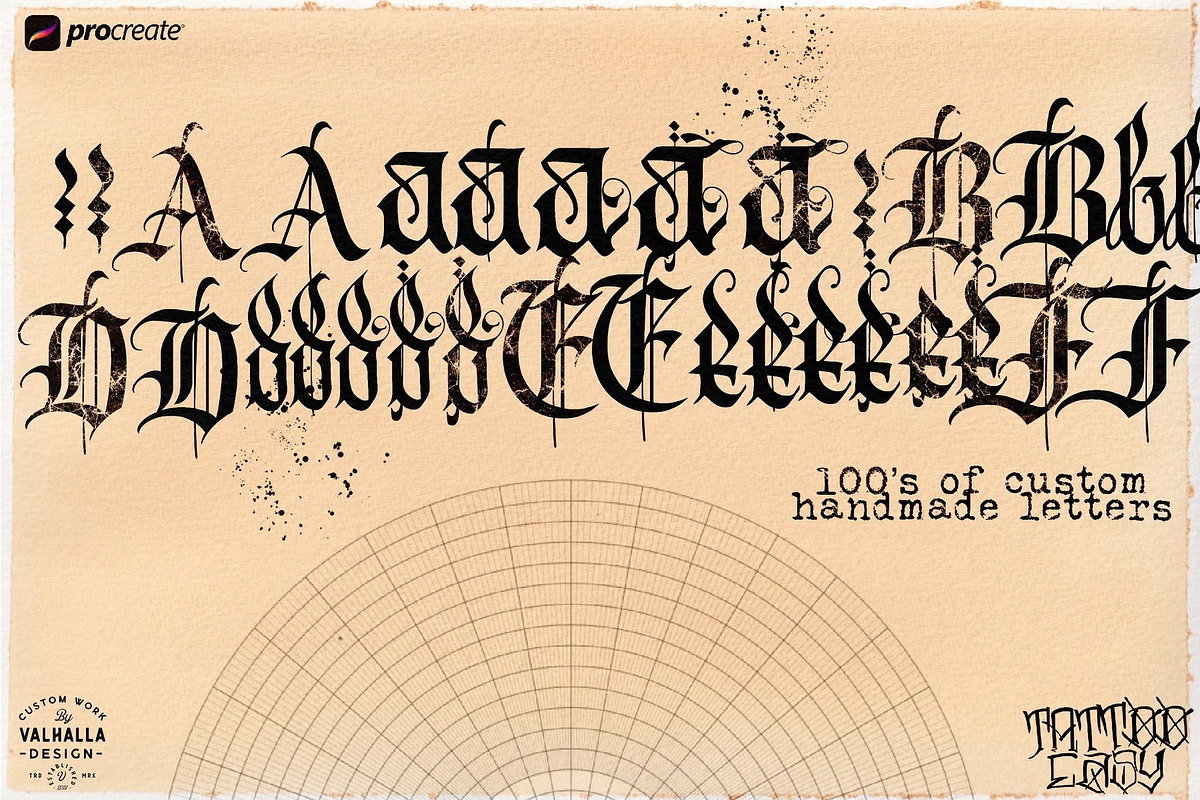 Procreate master calligraphy, a Brush Add-On by Studio.Valhalla
