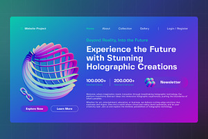 Holographic Icon 3D Illustration