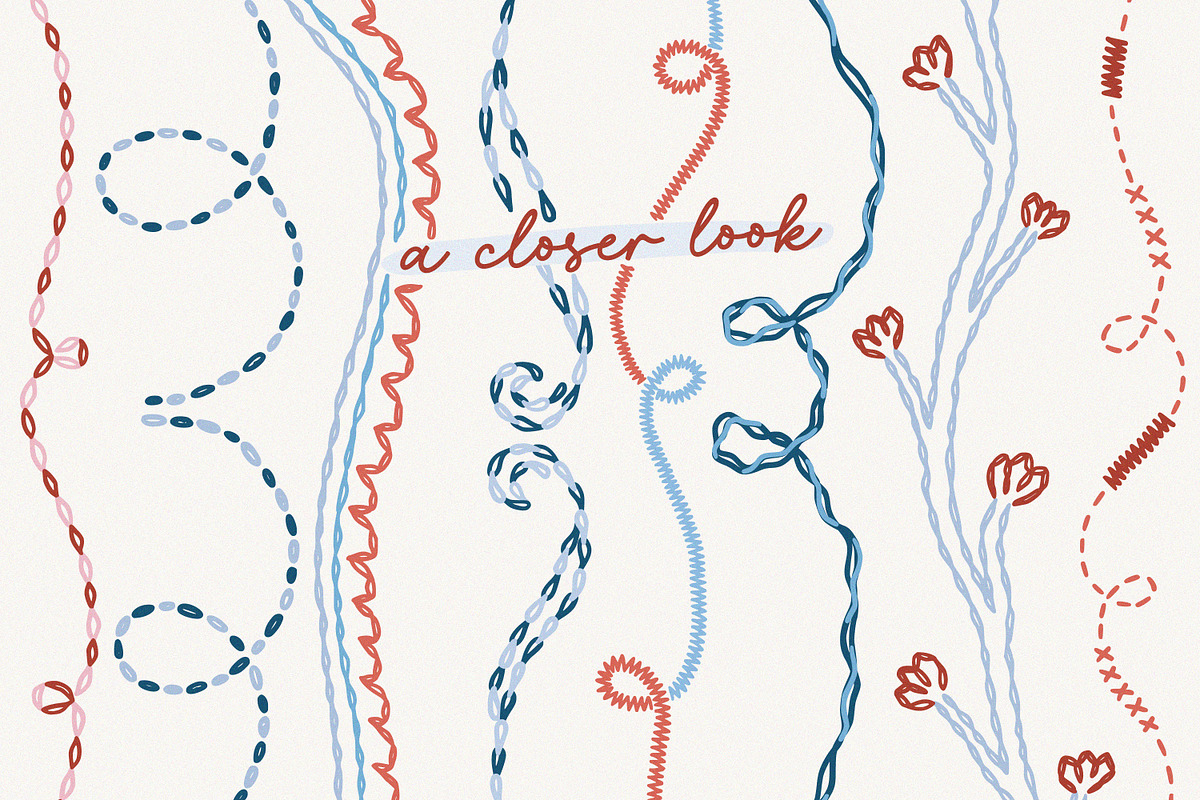 Hand Drawn Whimsy Embroidered Frames, an Object Graphic by Leila Divine (Photo 10 of 12)