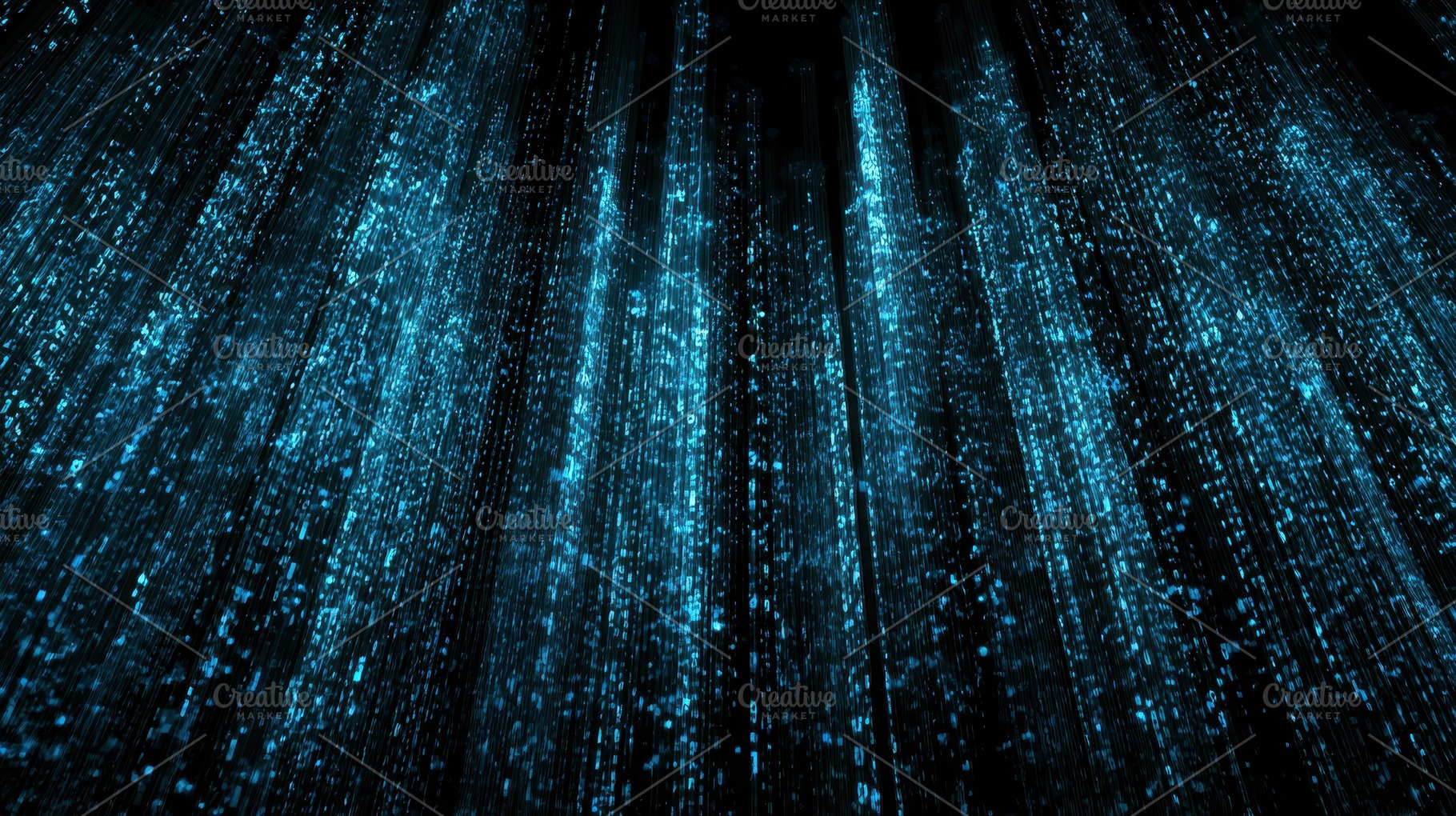 Bright blue lights move vertically, a Photo by Pavel_design
