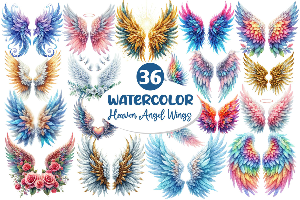 Heaven Angel Wings Sublimation, an Illustration by Dream Creation (Photo 1 of 4)