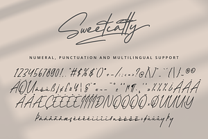 Sweetcatty - A Signature Font