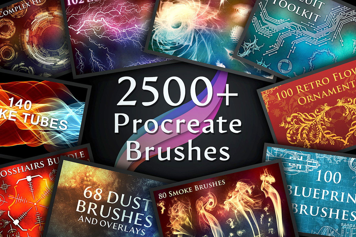 2500+ Procreate Brushes, a Brush Add-On by xresch (Photo 1 of 30)