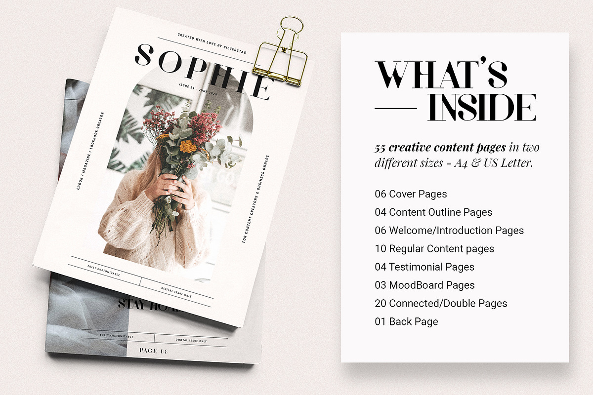 Sophie - eBook & Magazine Creator, a Magazine Template by SilverStag Type Foundry (Photo 4 of 26)