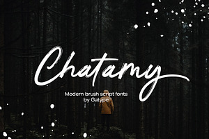 Chatamy, a Handwritten Font by Gatype