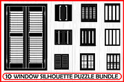 10 Classic Window Silhouette Bundle, a Decorative Illustration by Artivon (Thumbnail 1 of 4)