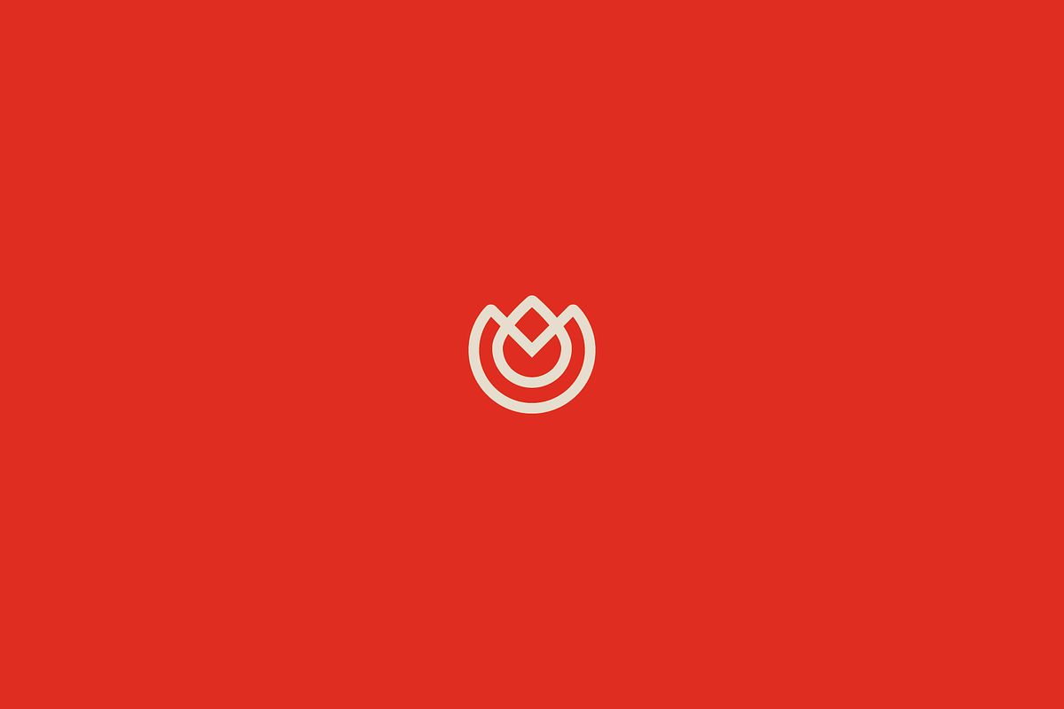 logo design minimal flower / fire