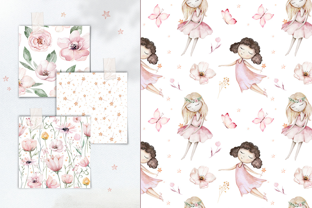 Fairy garden watercolor collection, an Object Graphic by Peace ART (Photo 7 of 14)