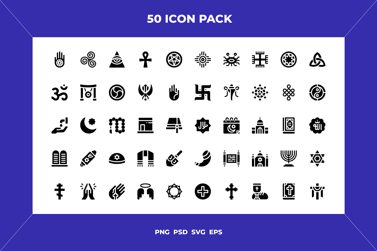 Religion icons, an Outline Icon by Wencory (Photo 1 of 2)