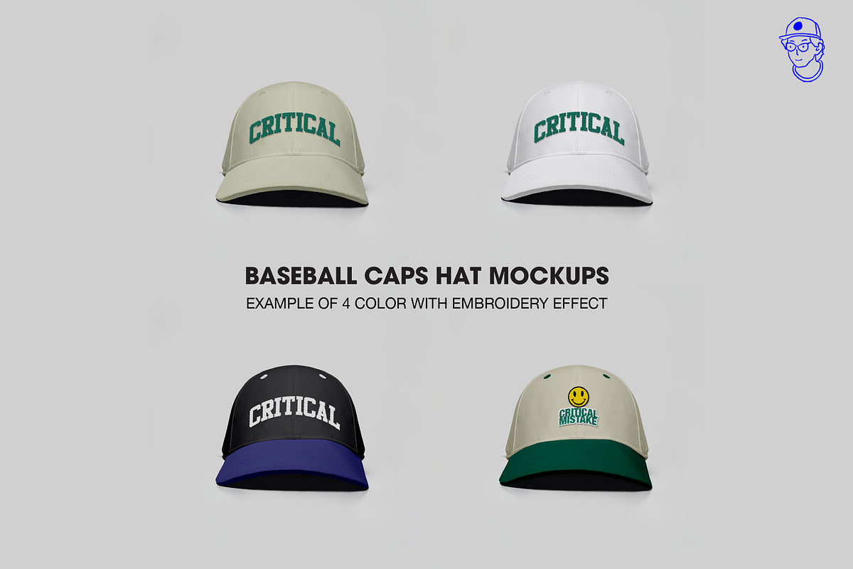 Baseball Caps Hat Mockup Vol 1, a Hat Mockup by made_by_nope (Photo 7 of 29)