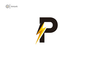 Bolt P Letter Logo