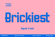 Brickiest Font, a Sans Serif Font by 24Design Studios