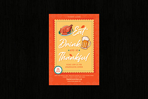 Thanksgiving Dinner Flyer, a Flyer Template by DesignWorkz