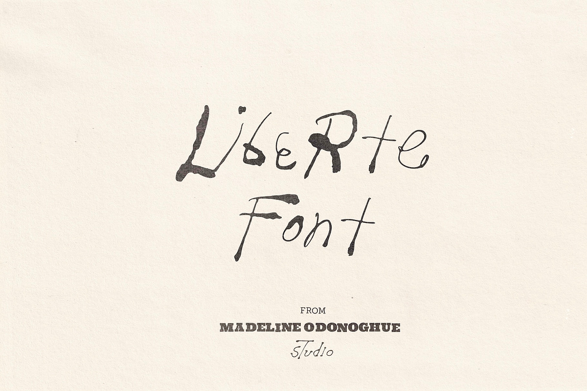 Liberte Hand Painted Font, a Handwritten Font by Madeline ODonoghue Design (Photo 4 of 11)