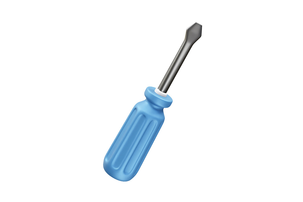 Screwdriver Icon 3d rendering, an Object Illustration by fahad121