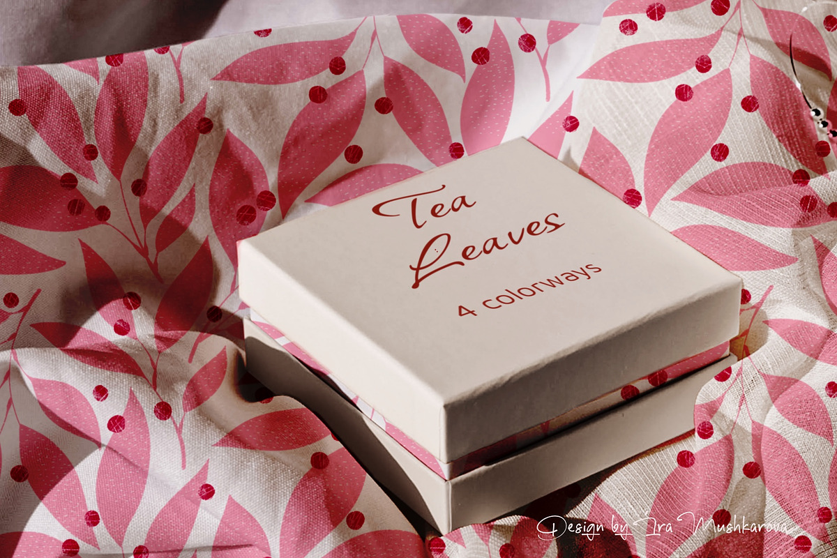 Tea Leaves Floral seamless pattern, a Pattern Graphic by Marta & Livonka (Photo 5 of 13)