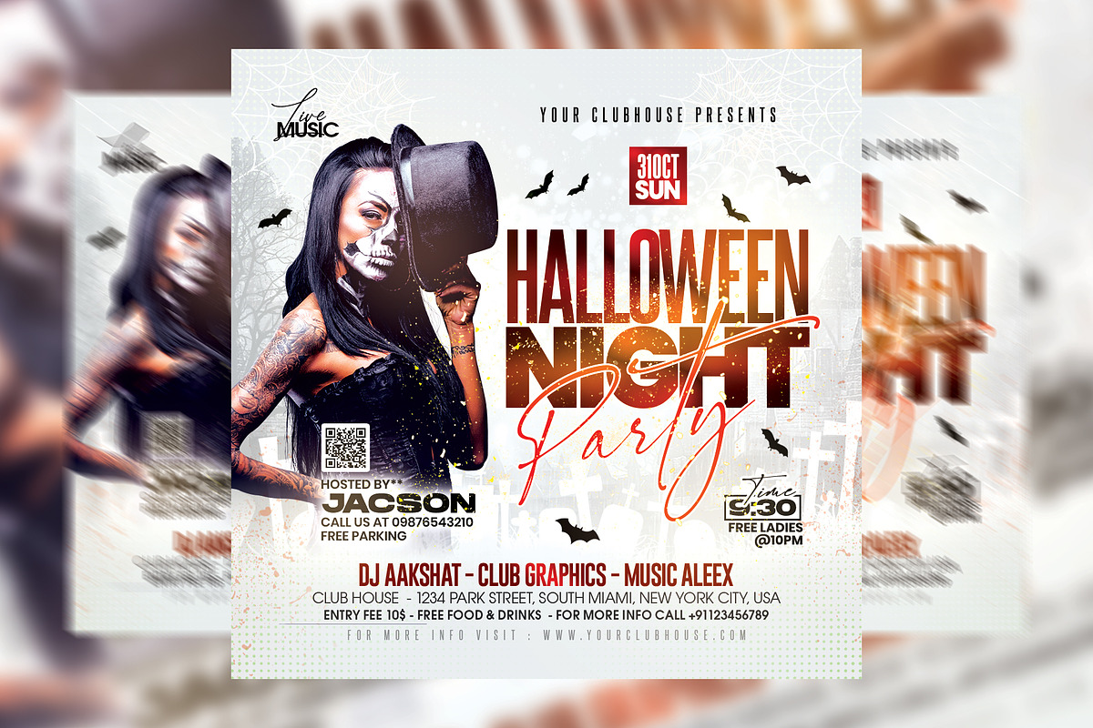 Halloween Flyer Template, a Templates & Theme by MithilaCreation (Photo 1 of 6)