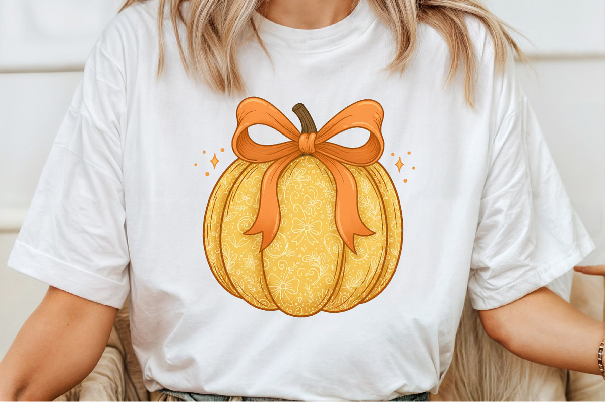 Coquette Pumpkin Grandmillennial PNG, an Illustration by Craft Nest (Photo 5 of 6)