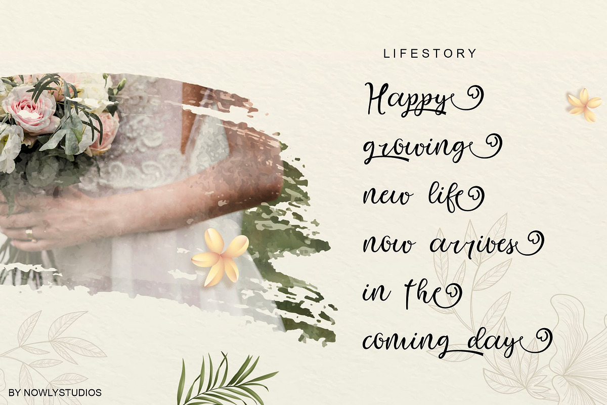 Syafila Script, a Script Font by Nowlystudios (Photo 4 of 8)