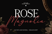 Rose Magnolia - Duo Luxury Font, a Serif Font by Font Liner (Thumbnail 1 of 10)