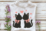 Cat Valentines Black Cat PNG, an Illustration by CraftArtStudio (Thumbnail 2 of 4)