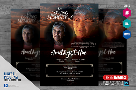 Memorial Program Flyer, a Flyer Template by PSDPixel