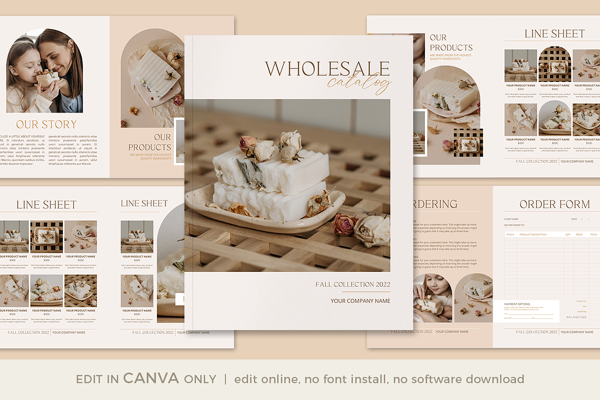CANVA Wholesale Catalog Template, a Magazine Template by Digiluxe (Photo 1 of 7)