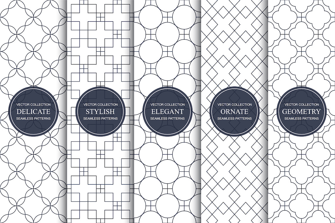 Elegant seamless geometric patterns, a Pattern Graphic by ExpressShop