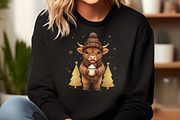 Highland Cow Christmas Winter PNG, an Illustration by Craft Nest (Thumbnail 4 of 6)