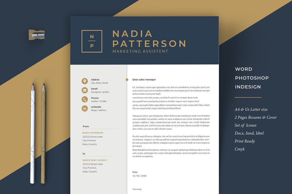 Resume Nadia, a Resume Template by Estartshop (Photo 3 of 5)