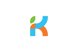 Letter K Leaf Logo, a Branding & Logo Template by Abir Hossain Waffi