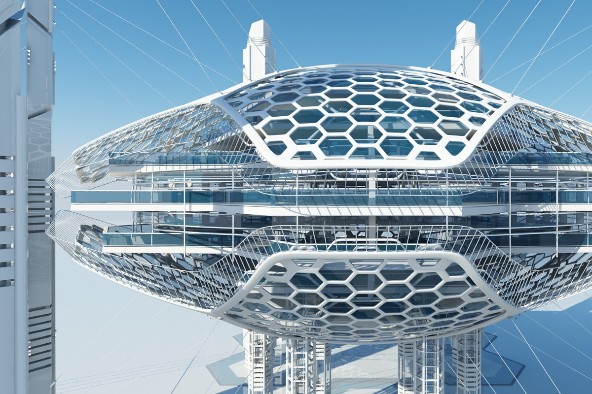 Futuristic Skyscraper HD 16, an Architecture 3D Model by Giimann (Photo 1 of 16)