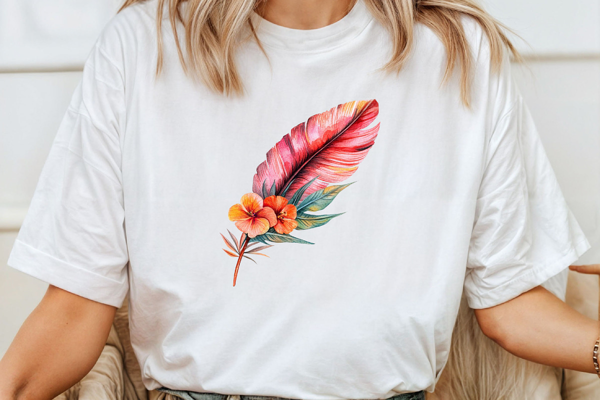 Feathers of Style, Flamingo Feathers, an Illustration by Pixels.Craft (Photo 6 of 7)