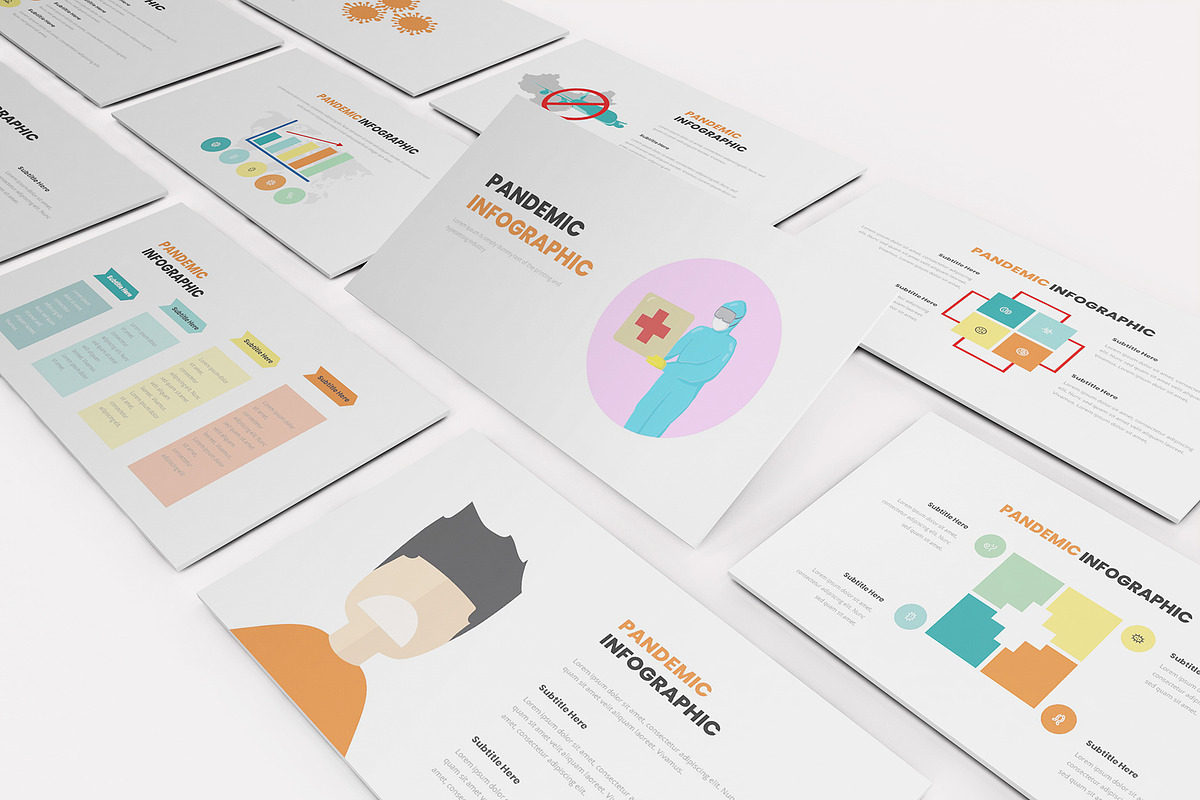 Pandemic Infographic Keynote, a Presentation Template by Formatika Studio (Photo 4 of 10)
