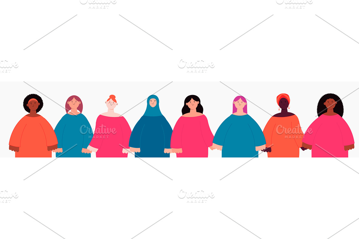 Diverse beautiful modern women, an Illustration by sceptical cactus