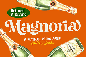 Magnoria – A Playful & Groovy Retro, a Sans Serif Font by Typetemp Studio