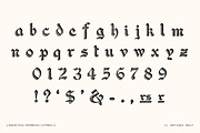 Vintage Crosshatch Blackletter Font, a Blackletter Font by Century Library (Thumbnail 5 of 5)
