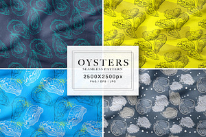 Oysters Seamless Patterns