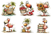 Whimsical Summer Flamingo Clipart, an Illustration by Dream Creation (Thumbnail 3 of 6)