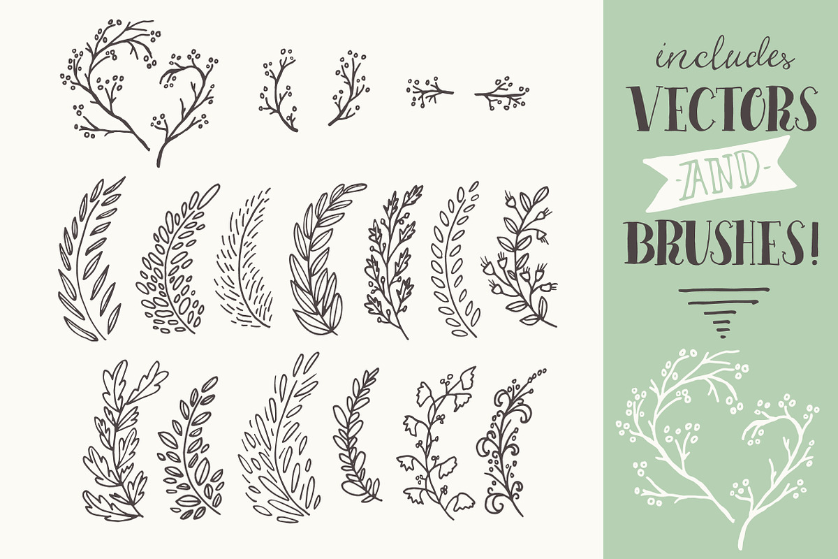 Whimsical Laurels & Wreaths Clipart! preview 2