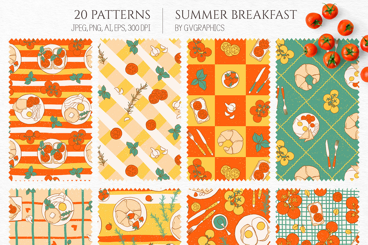 Summer Breakfast Collection, a Pattern Graphic by GVGraphics (Photo 5 of 14)