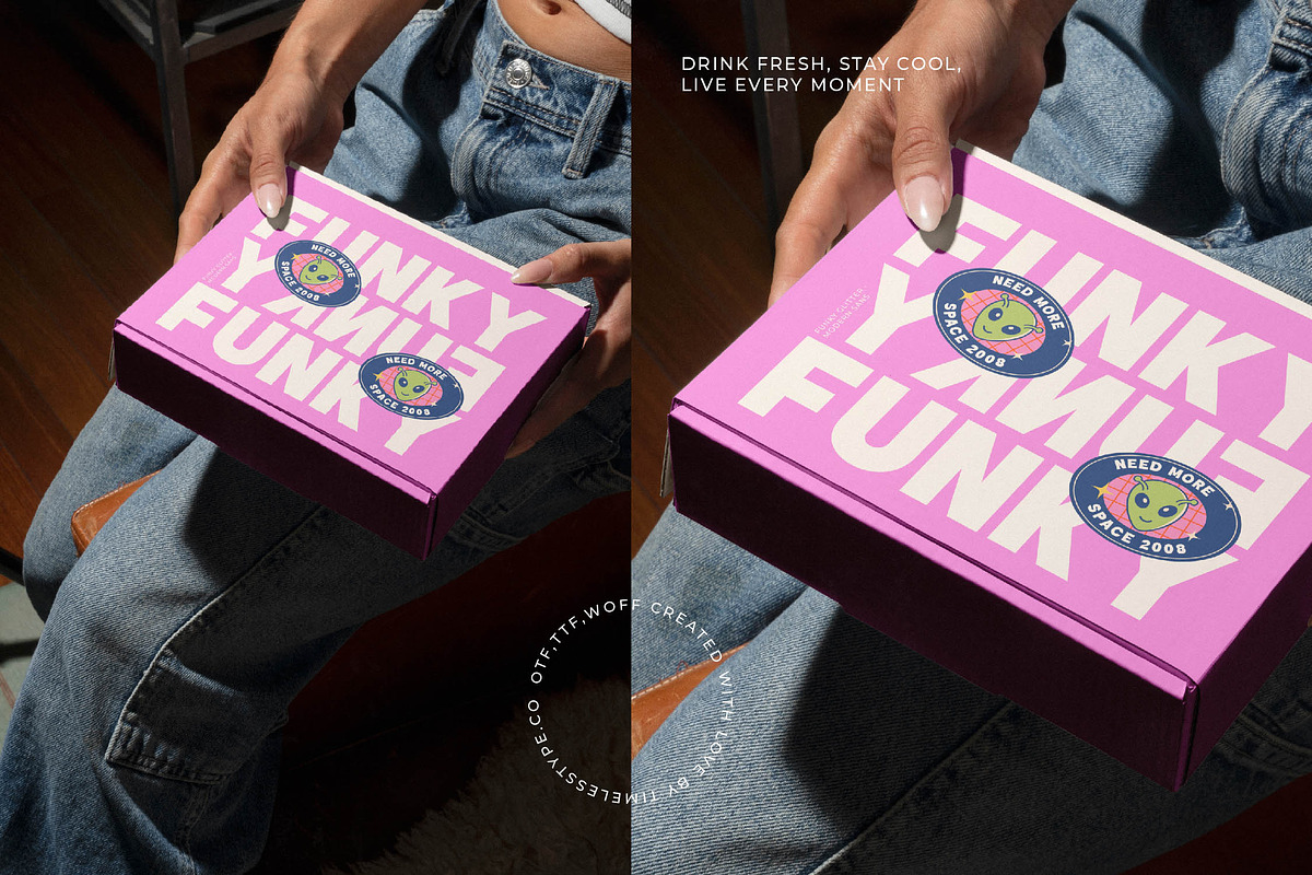 Funky Glitter Modern Sans Font, a Sans Serif Font by timelesstype.co (Photo 13 of 20)